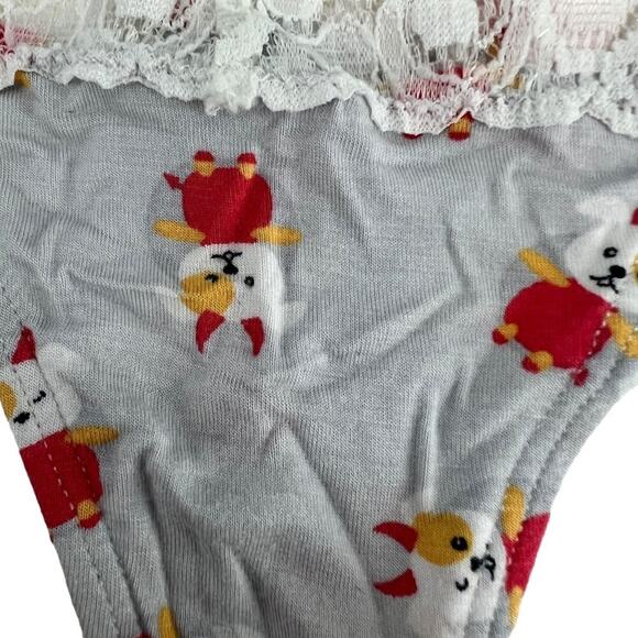 Splendies Devious Dog White Lace Waist Thong Panty Womens Size Small - Picture 4 of 6